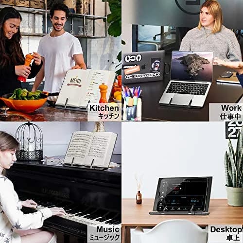READAEER Metal Book Stand for Desk Portable Document Holder with 7 Adjustable Angles | Compact & Sturdy thumbnail 7
