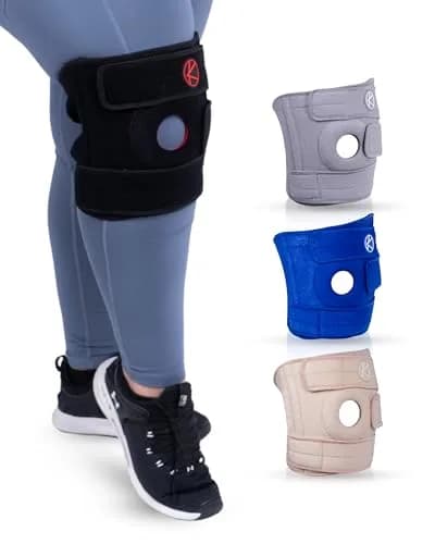 KARM Black Plus Size Knee Brace for Men & Women | Adjustable Support with Side Stabilizers & Open Patella (Size 3: 4XL/5XL/6XL) thumbnail 1
