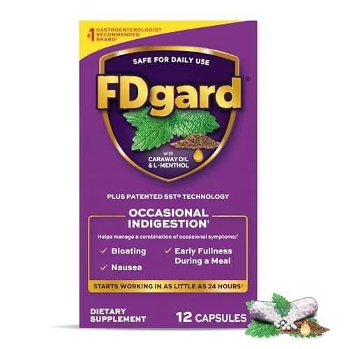 FDgard Gut Health Supplement, 12 Capsules | Supports Occasional Digestive Discomfort thumbnail 1