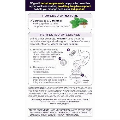 FDgard Gut Health Supplement, 12 Capsules | Supports Occasional Digestive Discomfort thumbnail 7