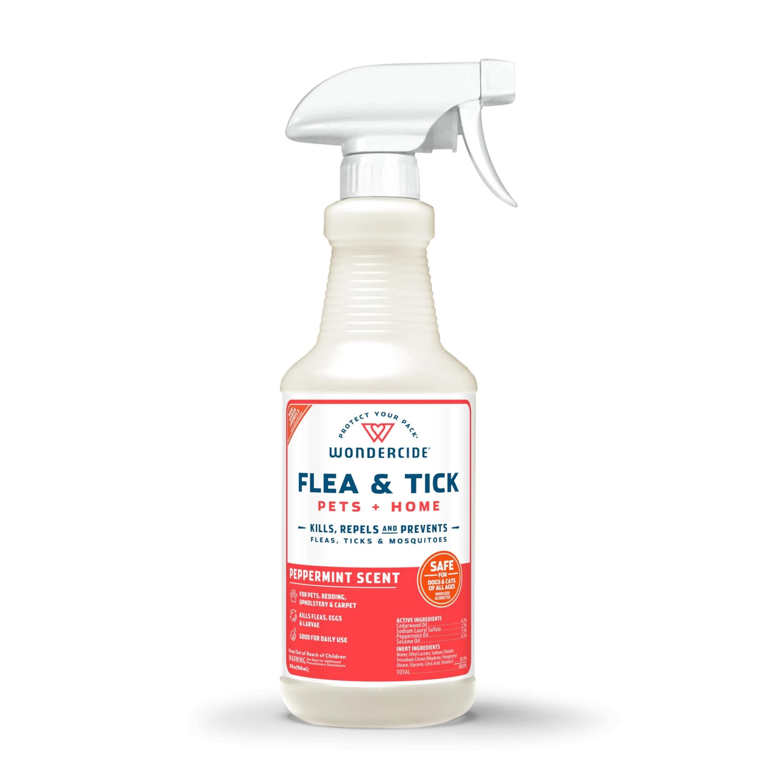 Wondercide Flea Tick & Mosquito Spray for Pets & Home - Rosemary 16 fl oz | Natural Plant Powered Pest Control — Peppermint / 16 Fl Oz