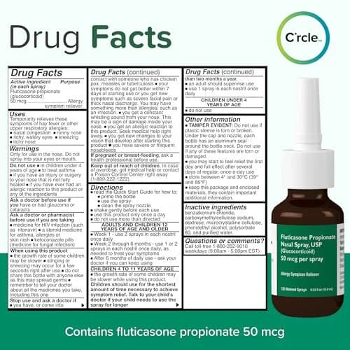 FlutiCare Fluticasone Allergy Nasal Spray 0.54 Fl Oz (Pack of 4) | 24-Hour Non Drowsy Relief thumbnail 8