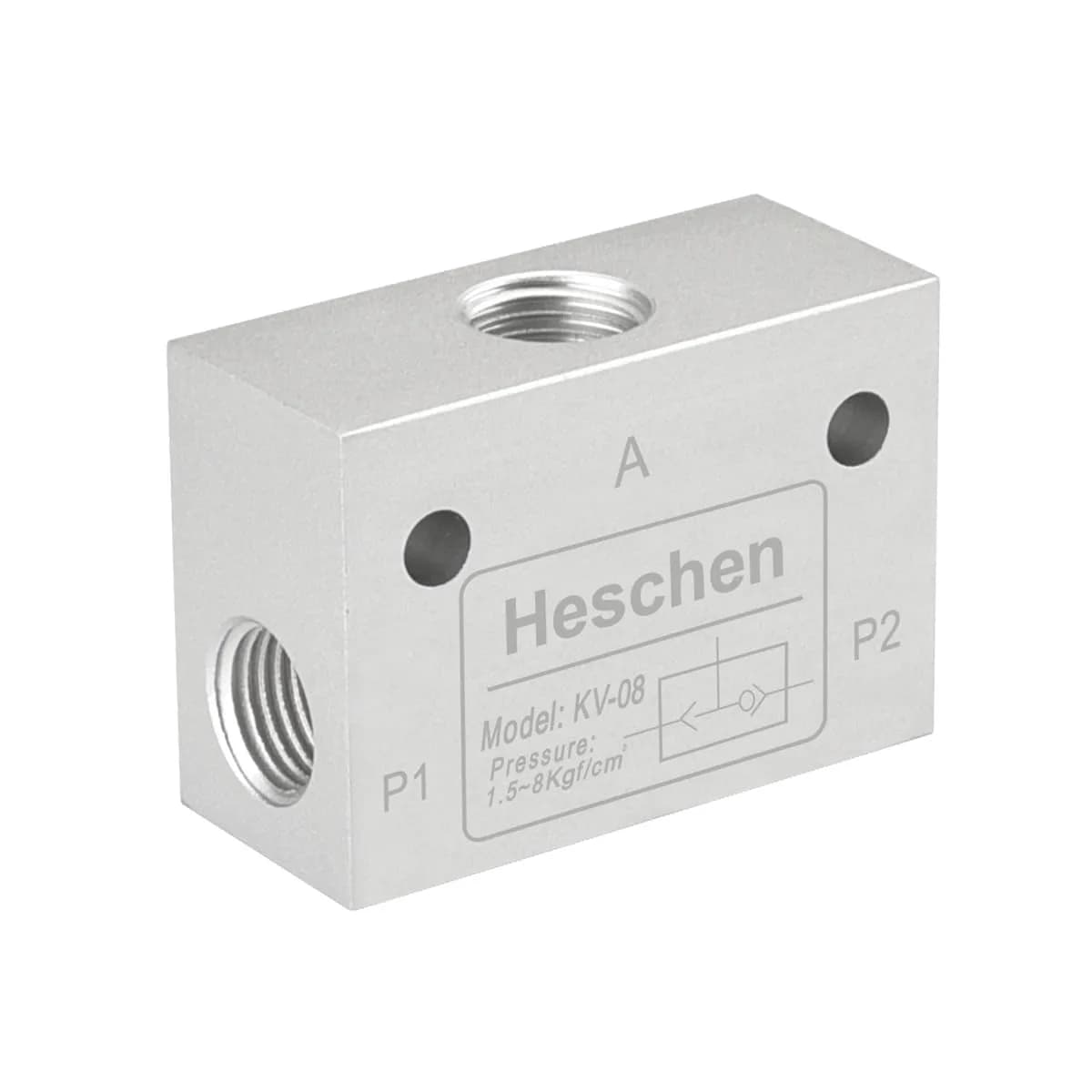 Heschen Pneumatic Shuttle Valve KV-08 PT1/4 Aluminum Alloy | Efficient Air Control - main product image