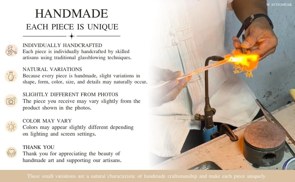 M Audomsak Hand Blown Art Glass Sea Turtle Figurine | Vibrant Coastal Decor, Unique Handmade Gift (2 in, 5.1 cm) thumbnail 10