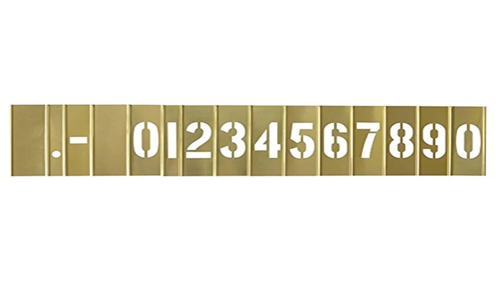 Deezio Brass Interlocking Stencil Set 1" Character Height (26 Letters, 10 Numbers, Punctuation) | Durable & Solvent Resistant — 3inch(15piece)