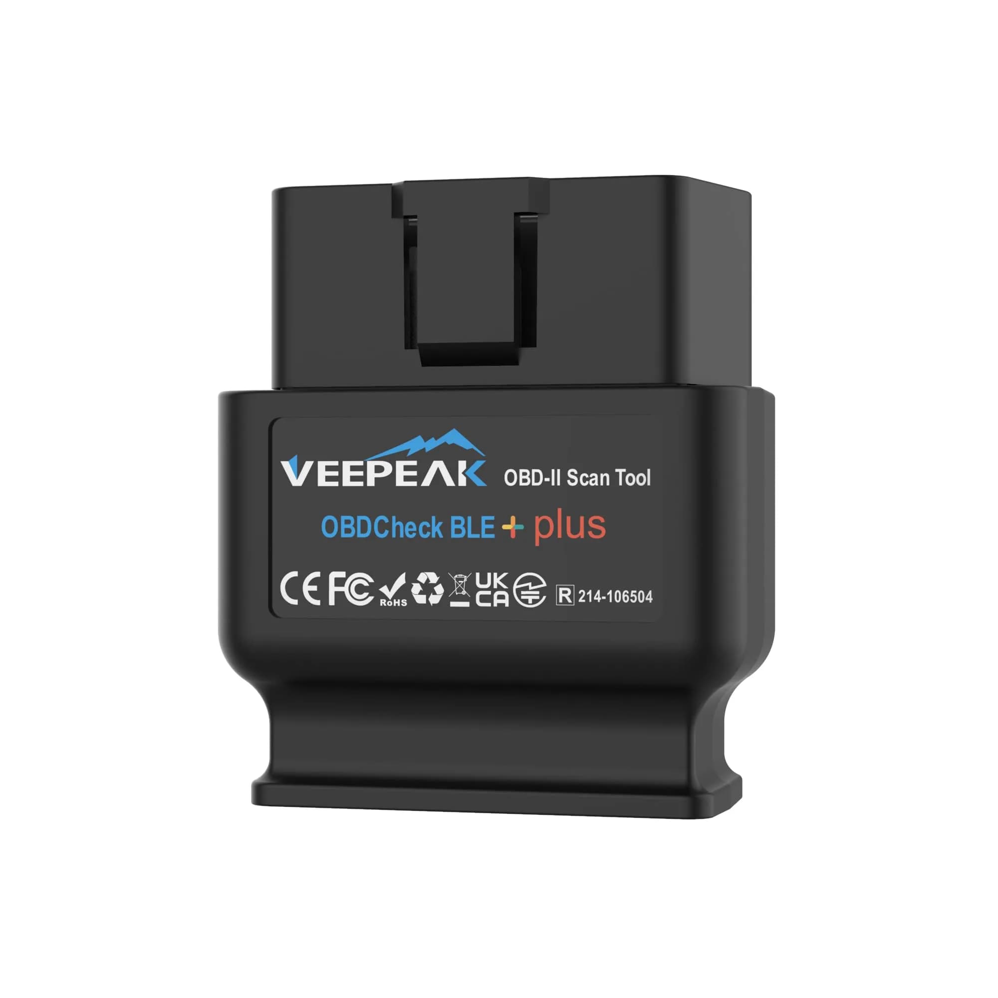 Veepeak OBDCheck BLE+ Bluetooth OBD II Scanner for iOS & Android | Car Check Engine Code Reader Wireless Diagnostic Tool — Black