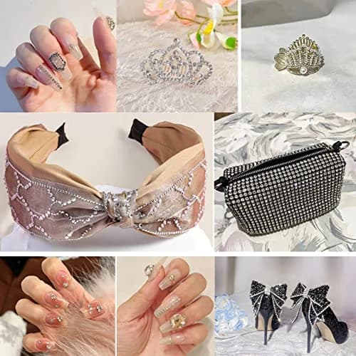 BEADSLAND Flat Back Rhinestones SS8 (1440pcs, 2.3-2.5mm) | Glass Crystal Gems for Nail Art & Crafts thumbnail 5