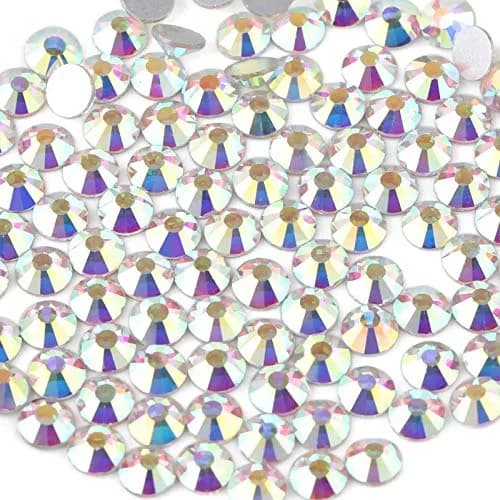 Beadsland Flat Back Crystal Rhinestones SS8 1440pcs | Sparkling AB Finish for Crafts & Nails thumbnail 1