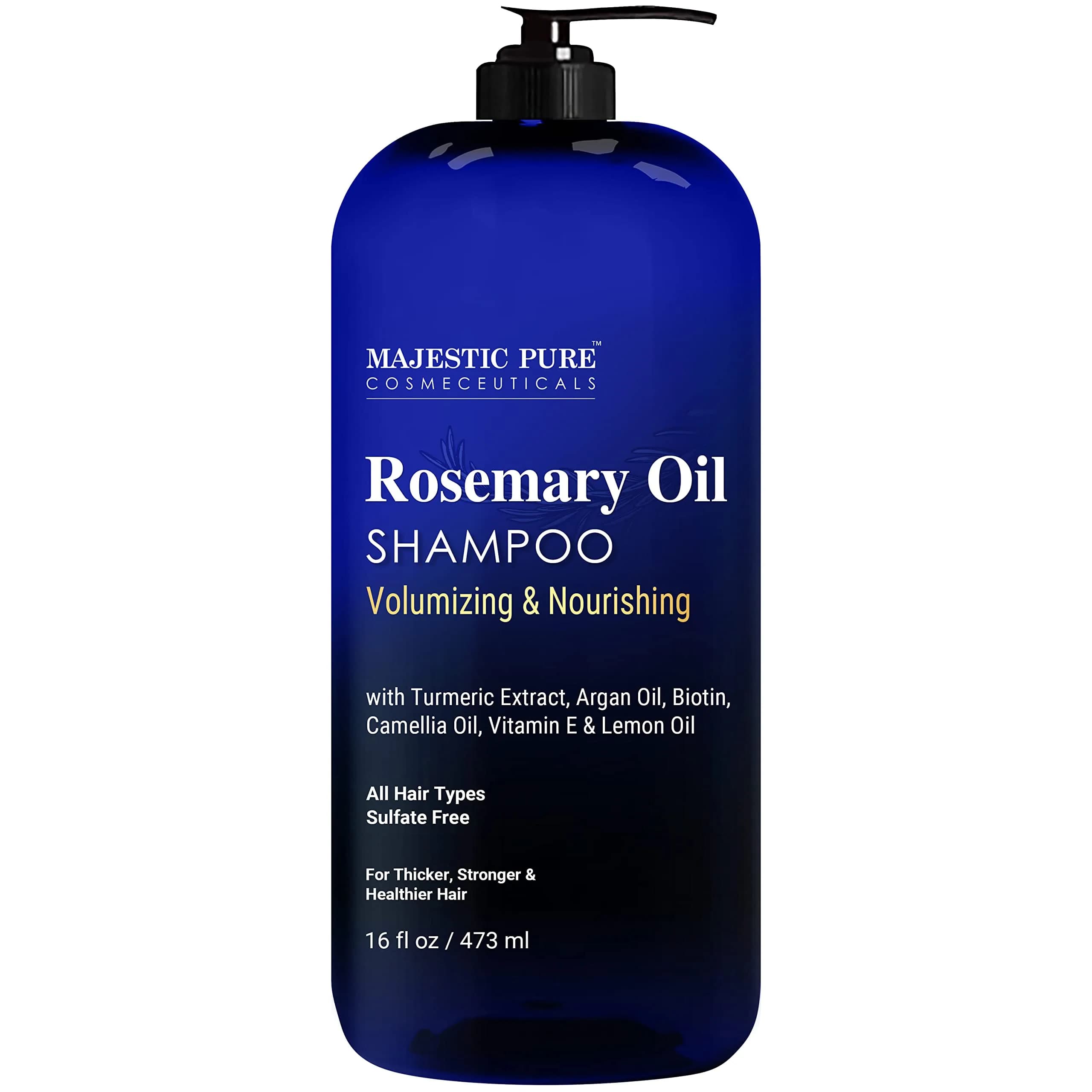 Majestic Pure Biotin Shampoo Sulfate & Paraben Free - 16 Fl Oz (473ml) | Promotes Fuller, Longer, Healthier Hair — Rosemary