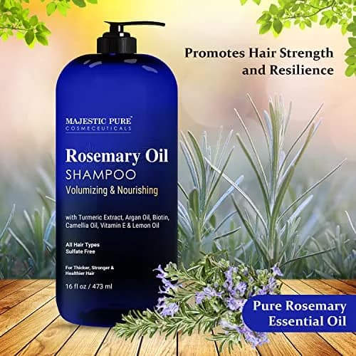Majestic Pure Rosemary Oil Shampoo 473ml (16 Fl Oz) | Promotes Hair Growth & Thickness thumbnail 4