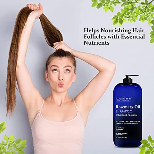 Majestic Pure Rosemary Oil Shampoo 473ml (16 Fl Oz) | Promotes Hair Growth & Thickness thumbnail 3