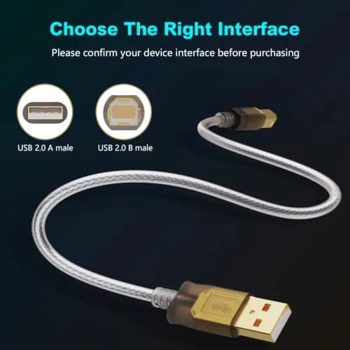 Jelly Tang USB 2.0 Printer Cable 1.5m (5 Ft) | High-Speed Data Transfer for Printers and Scanners thumbnail 2
