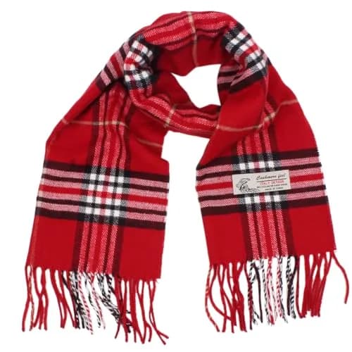 TZ Promise Plaid Cashmere Feel Scarf 183cm x 30cm (72in x 12in) | Soft Luxurious Winter Wrap thumbnail 1