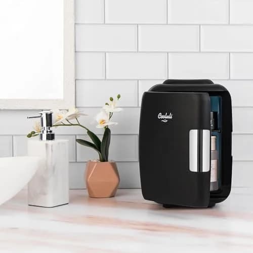Cooluli Classic 4L Mini Fridge - Black | Portable Electric Cooler & Warmer for Skincare, Drinks, Medicine (4L/6 Can) thumbnail 9