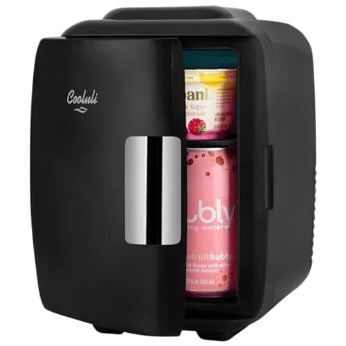 Cooluli Classic 4L Mini Fridge - Black | Portable Electric Cooler & Warmer for Skincare, Drinks, Medicine (4L/6 Can) thumbnail 2