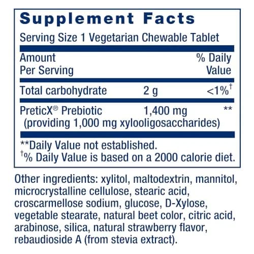 Life Extension FLORASSIST® Prebiotic Chewable Strawberry 60 Count | Supports Gut Flora & Digestive Health thumbnail 3