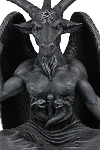 Ebros Gift Faux Stone Sabbatic Goat Baphomet Statue 89cm (35") | Hand-Painted Occultic Idol Sculptural Wonder thumbnail 3