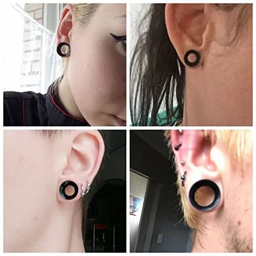 JDXN Ear Stretching Kit 14G to 00G - 50 Pieces Acrylic Tapers Silicone Tunnels Plugs Gauges Expander Set for Ear Piercing Jewelry thumbnail 6