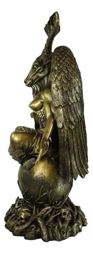 Ebros Gift 35" Oversized Baphomet Statue Gold Tone Resin Sculpture | Classic Religious Idol thumbnail 3