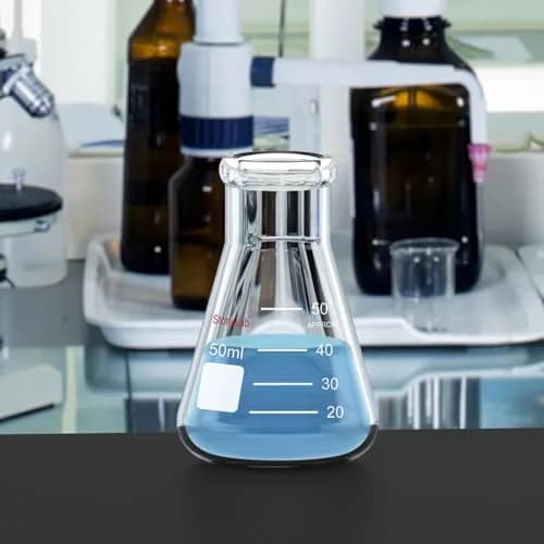 StonyLab 2-Pack Glass 50ml Heavy Wall Narrow Mouth Erlenmeyer Flasks | Borosilicate Labware for Precise Experiments thumbnail 5