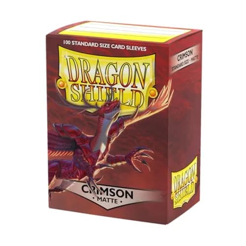 Dragon Shield Standard Size Card Matte Sleeves Crimson 100 CT | Protects TCG Cards from Wear thumbnail 1