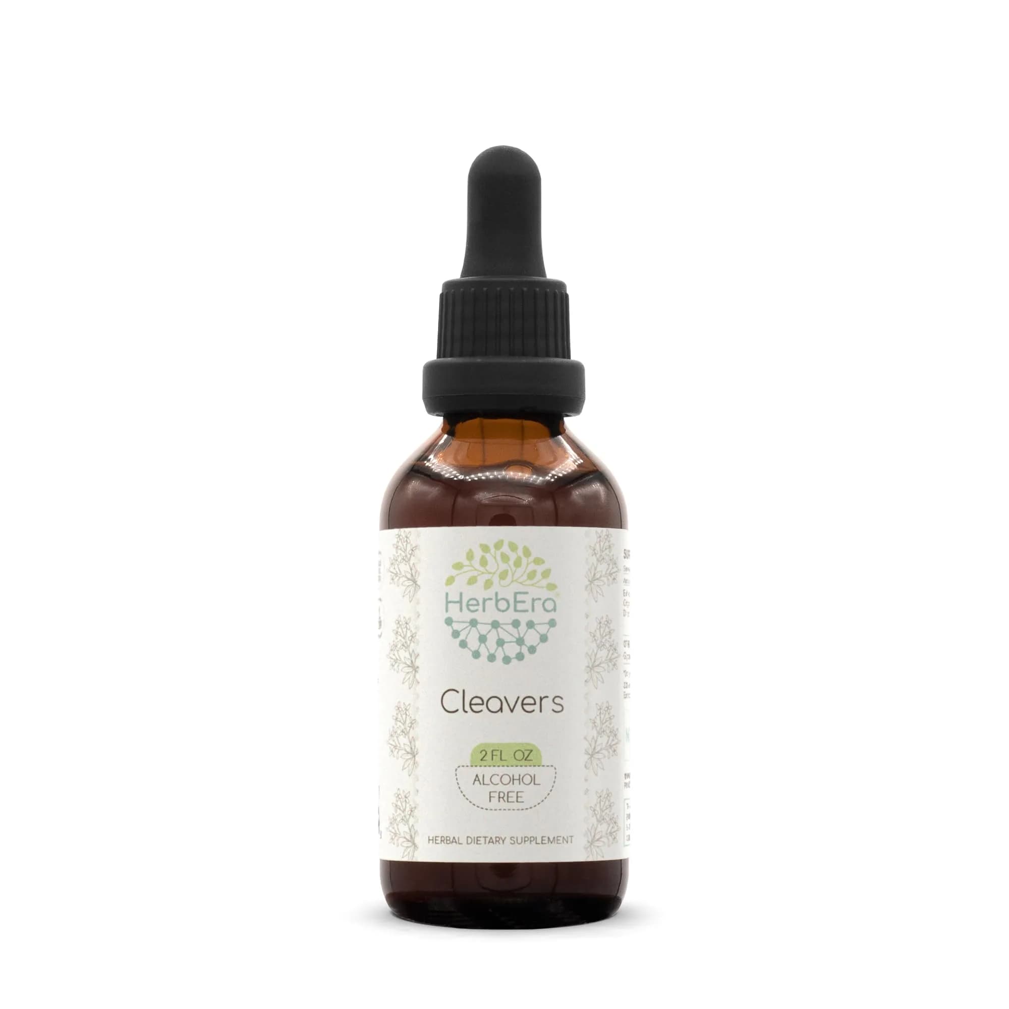 HerbEra Cleavers B60 Alcohol-Free Herbal Extract Tincture 60ml (2 fl oz) | Natural Cleavers (Galium aparine) Dried Herb