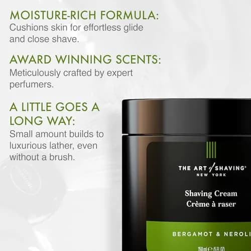 The Art of Shaving Bergamot & Neroli Shaving Cream for Men – Protects Against Irritation and Razor Burn – Hydrates and Nourishes Dry Skin – Clinically Tested for Sensitive Skin – 150ml (5 oz) thumbnail 2