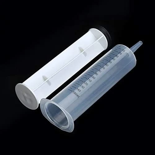 A AKRAF 150ml Syringe with Tip Adapter | Industrial Lab & Garden Use, 4 Pack, Large Plastic Syringes for Scientific & Watering Tasks thumbnail 3