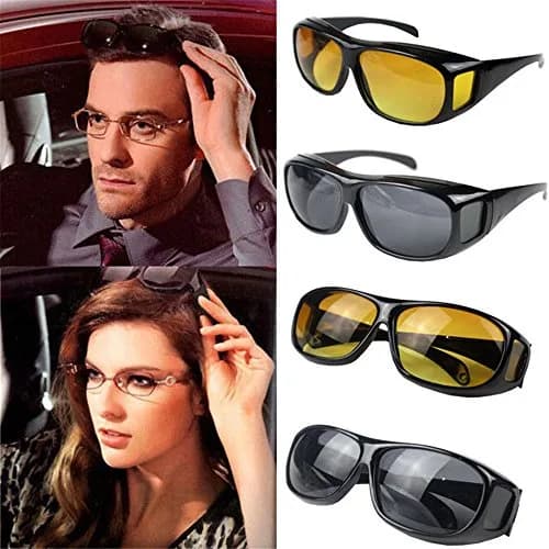 Boolavard Night Sight Night Driving Over Glasses UV Wind Protection | Polarized Yellow Lens, Over Prescription Fit, Lightweight (47mm x 42mm x 19mm) thumbnail 4