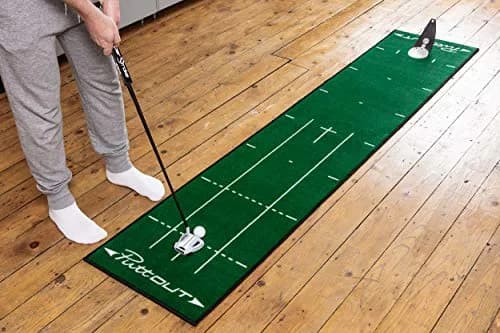 PuttOut Medium Putting Mat - Perfect Your Golf Putting (7.9ft x 1.6ft) | Smooth Medium-Fast Roll for Home Practice thumbnail 2