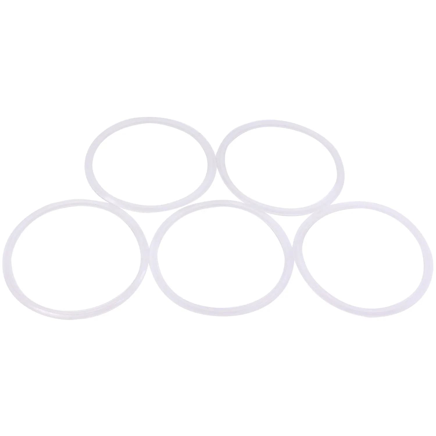 DERNORD Silicone Gasket Tri-clover (Tri-clamp) O-Ring 4 Inch Pack of 5 | Food Grade Silicone Rubber Seal - main product image