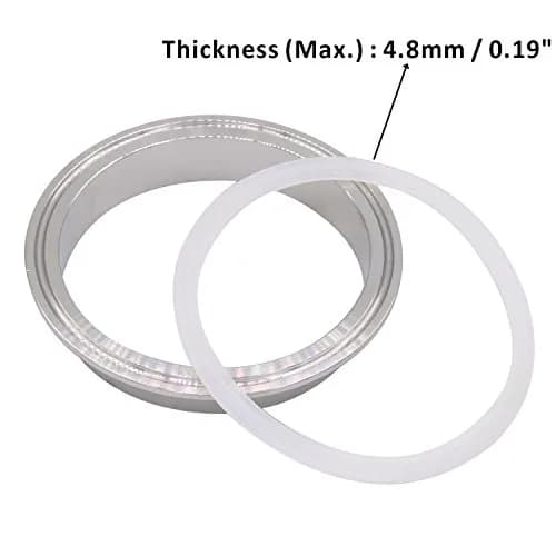 DERNORD Silicone Gasket Tri-clover (Tri-clamp) O-Ring 4 Inch Pack of 5 | Food Grade Silicone Rubber Seal thumbnail 3
