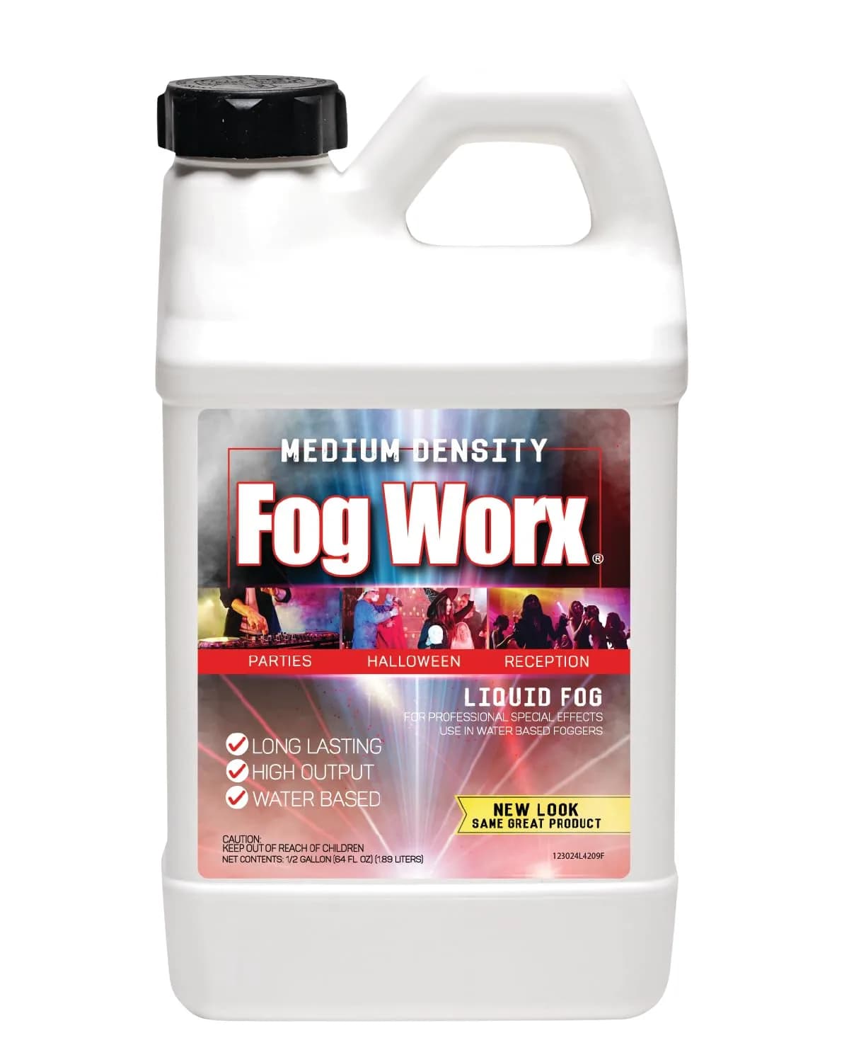 Fog Worx Fog Juice 1.89 L (64 oz) | Premium Water-Based Fog Machine Fluid for Medium Density Fog - main product image