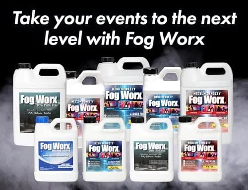 Fog Worx Fog Juice 1.89 L (64 oz) | Premium Water-Based Fog Machine Fluid for Medium Density Fog thumbnail 8
