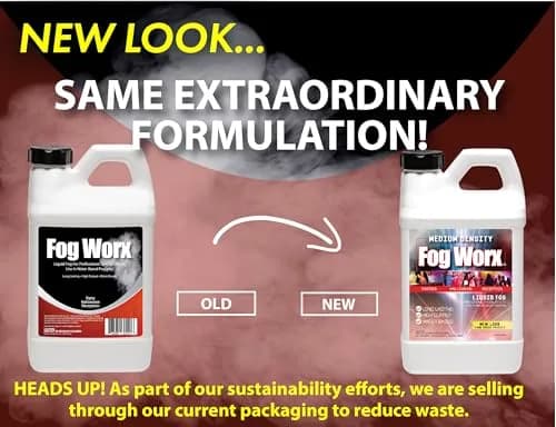 Fog Worx Fog Juice 1.89 L (64 oz) | Premium Water-Based Fog Machine Fluid for Medium Density Fog thumbnail 2