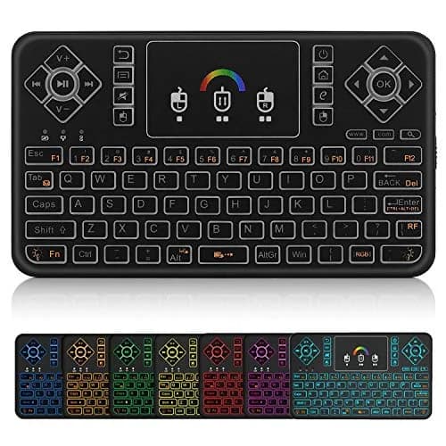 Dupad story Q9 Mini Wireless Keyboard with Touchpad | Colorful Backlit Compact Rechargeable Keyboard for PC, Android TV, Raspberry Pi, Windows thumbnail 1
