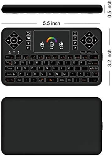 Dupad story Q9 Mini Wireless Keyboard with Touchpad | Colorful Backlit Compact Rechargeable Keyboard for PC, Android TV, Raspberry Pi, Windows thumbnail 6