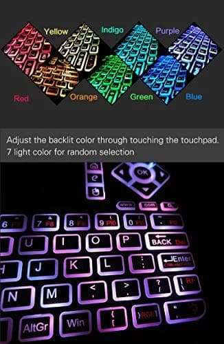 Dupad story Q9 Mini Wireless Keyboard with Touchpad | Colorful Backlit Compact Rechargeable Keyboard for PC, Android TV, Raspberry Pi, Windows thumbnail 2