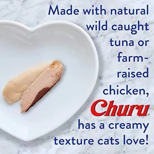 INABA Churu Cat Treats Tuna with Salmon Recipe 2 oz (70.8 g) | Grain-Free Lickable Purée for Cats thumbnail 8