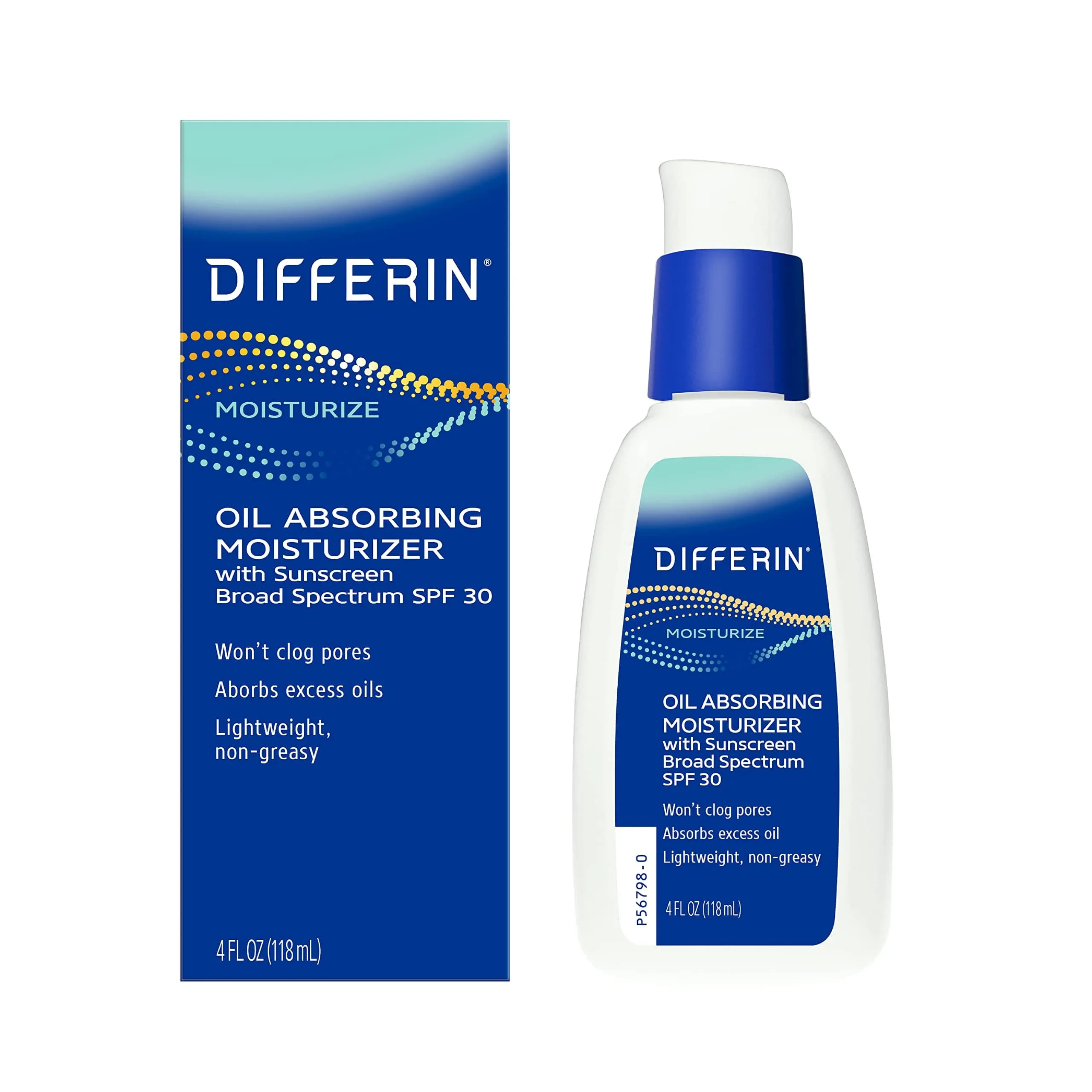 Differin Oil Absorbing Moisturizer with SPF 30, Gentle Skin Care for Acne Prone Sensitive Skin, 113g (4 Oz) — NEW, 4oz