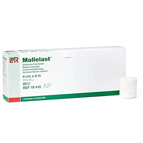 Lohmann & Rauscher Mollelast 4cm x 4m | Conforming Open-Weave Gauze Bandage for Wound Care thumbnail 2