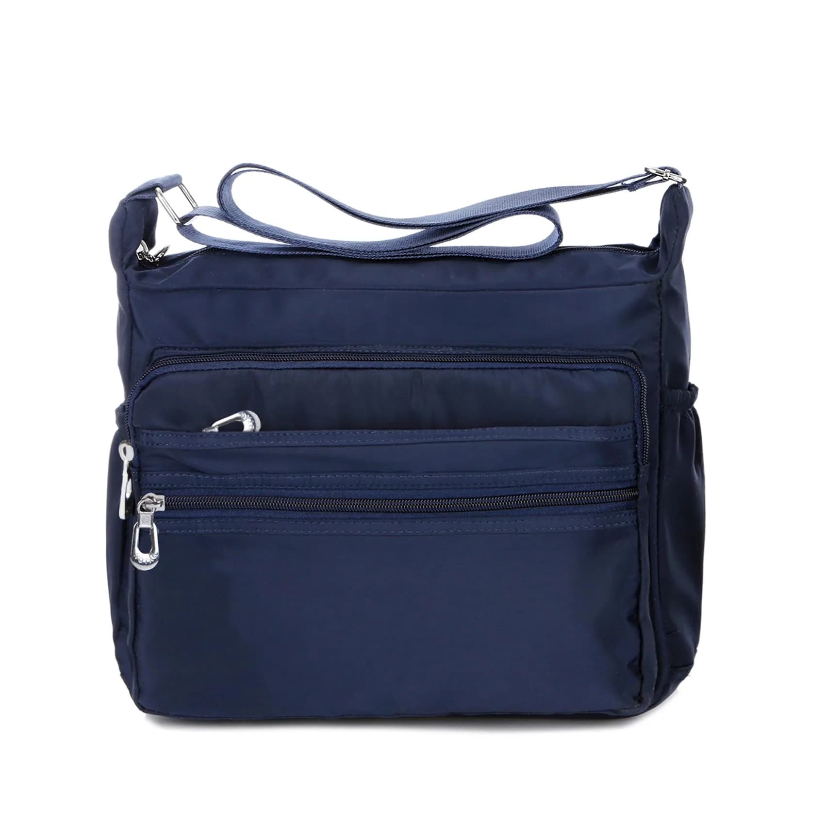 NOTAG Large Black Crossbody Bag for Women | Water Resistant Nylon Purse with Adjustable Strap & Multi-Pocket — Navyblue-s