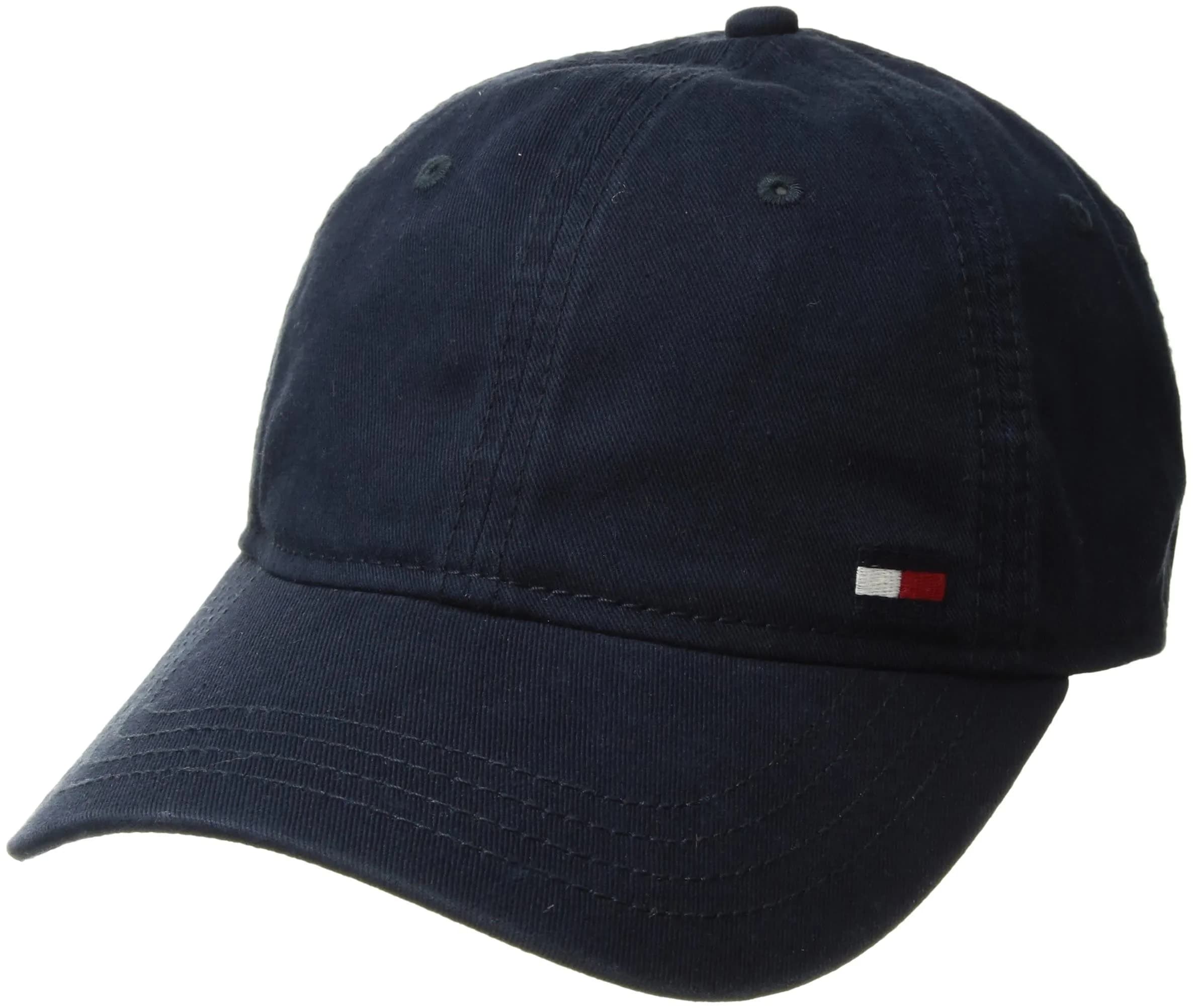 Tommy Hilfiger Dad Hat Billy Corner Flag Cap Hat, Navy Blazer, O/S | Classic Cotton Baseball Cap - main product image