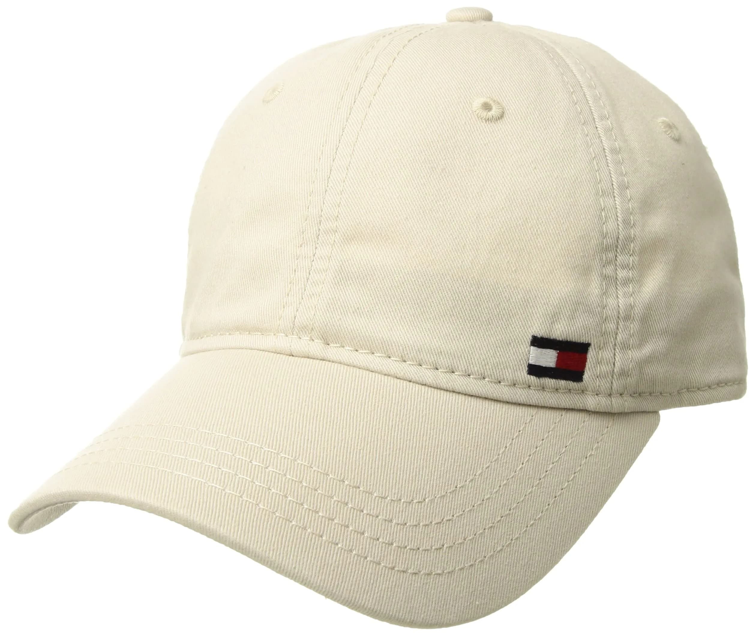 Tommy Hilfiger Men's Billy Corner Flag Dad Hat, Stone, One Size thumbnail 1