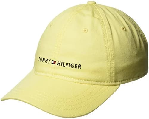 Tommy Hilfiger Men's Dad Hat Limelight | Classic Cotton Logo Cap, Adjustable, O/S thumbnail 1