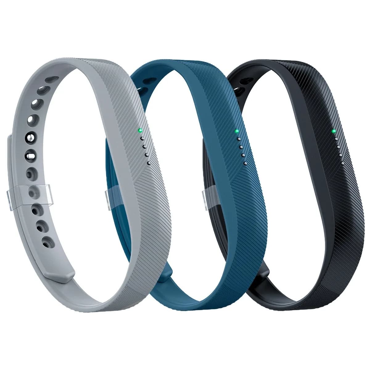 AIUNIT Compatible Flex 2 Band | Small Adjustable Sport Wristband in Teal — B01-Black/Navy/Gray