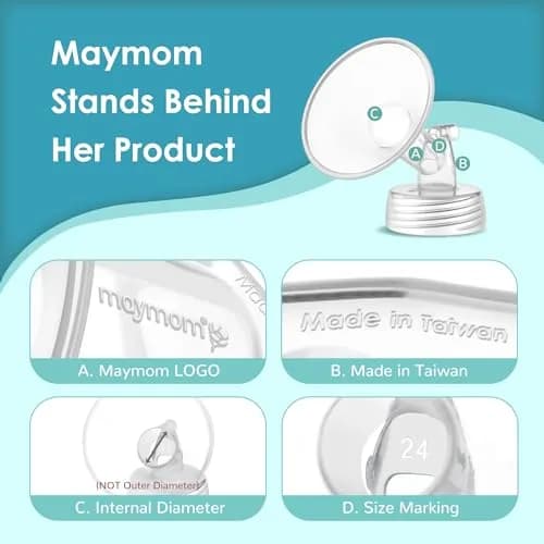 Maymom Widemouth Flange 19mm for Spectra S1/S2 Pumps | BPA-Free, FDA Compliant Plastic thumbnail 6