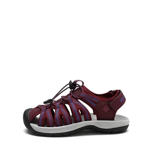 DREAM PAIRS Women's Closed Toe Sport Athletic Sandals 2.5cm (1" Heel) | Fuchsia, Size 9 thumbnail 2