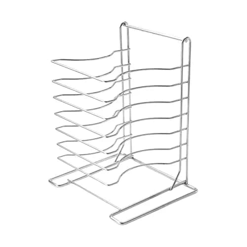 American Metalcraft 19107 Pizza Rack - 7-Tier, Chrome Steel - Wall Mount or Freestanding, 15"H x 10"W x 12"L thumbnail 1