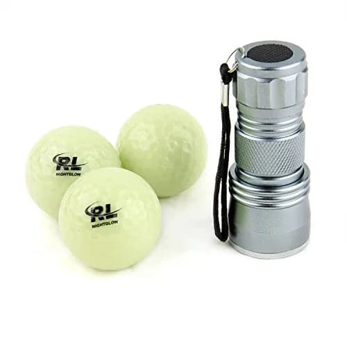 R&L Glow Golf Balls for Night Sports - 3 Pack with UV Flashlight | Play Golf After Dark thumbnail 5